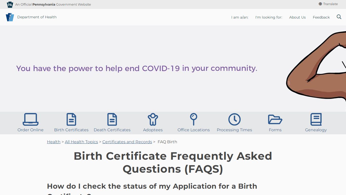 FAQ Birth - Department of Health